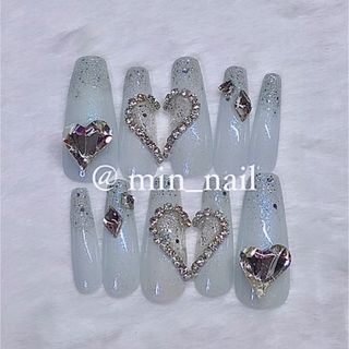 ネイルチップ 韓国 ロング ギャル 量産 コスメ/美容のネイル(つけ爪/ネイルチップ)の商品写真