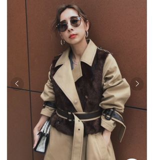 アメリヴィンテージ(Ameri VINTAGE)のAMERI  UNDRESSED ECO FUR TRENCH COAT(トレンチコート)