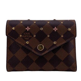 ルイヴィトン(LOUIS VUITTON)のルイヴィトン LOUIS VUITTON 三つ折り財布
 ダミエ ポルトフォイユ・ヴィクトリーヌ コンパクトウォレット N60477 ブラウン(財布)