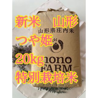 つや姫　20kg 山形　特別栽培米　令和5年(米/穀物)