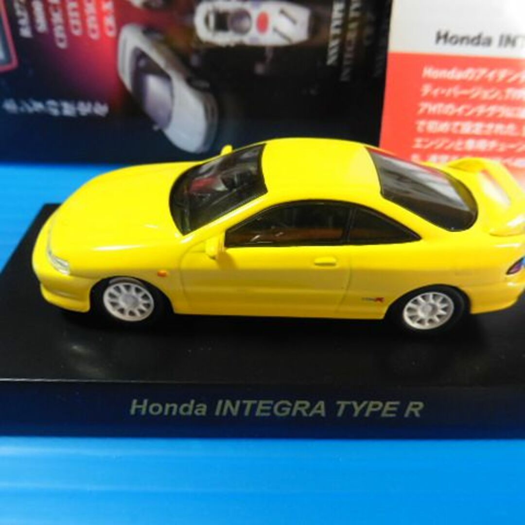 HONDAホンダ　インテグラ（黄）　サークルKサンクス　京商製1/64 エンタメ/ホビーのおもちゃ/ぬいぐるみ(ミニカー)の商品写真