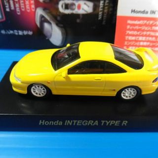 HONDAホンダ　インテグラ（黄）　サークルKサンクス　京商製1/64(ミニカー)