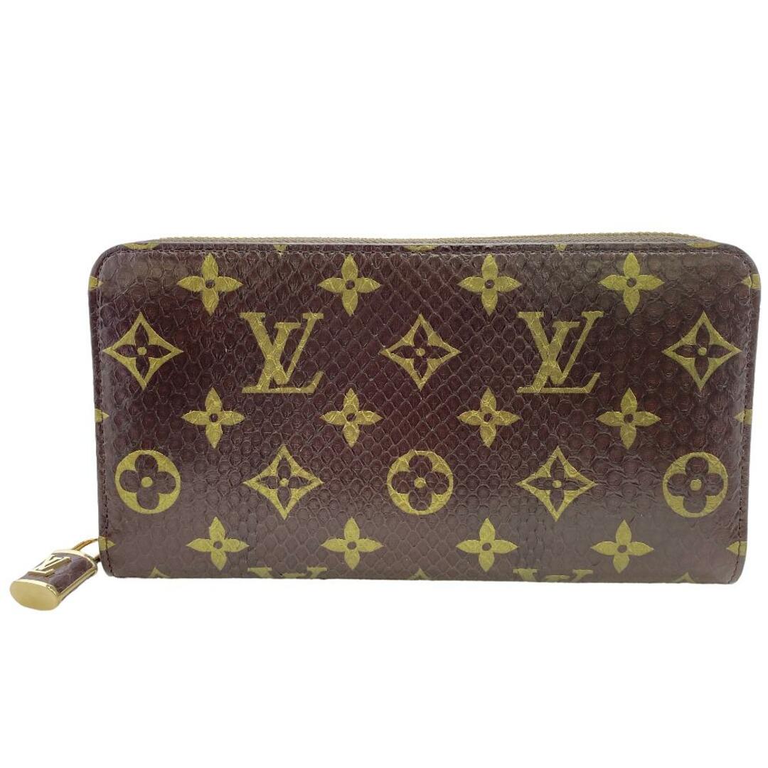 ルイヴィトン LOUIS VUITTON 長財布
 モノグラム ジッピーウォレット ラウンドファスナー N80148 ブラウン小キズスレくすみファスナー部分