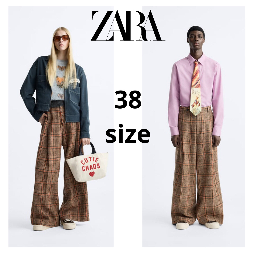 サイズは42ですZARA ハリーランバート チェックパンツ HARRY LAMBERT