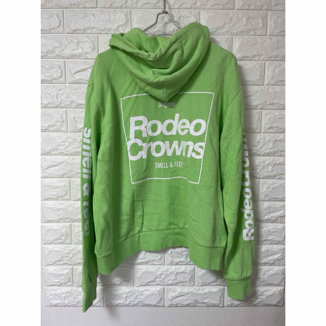 RODEO CROWNS(ロデオクラウンズ)のRODEO CROWNS パーカー Mサイズ グリーン レディースのトップス(パーカー)の商品写真