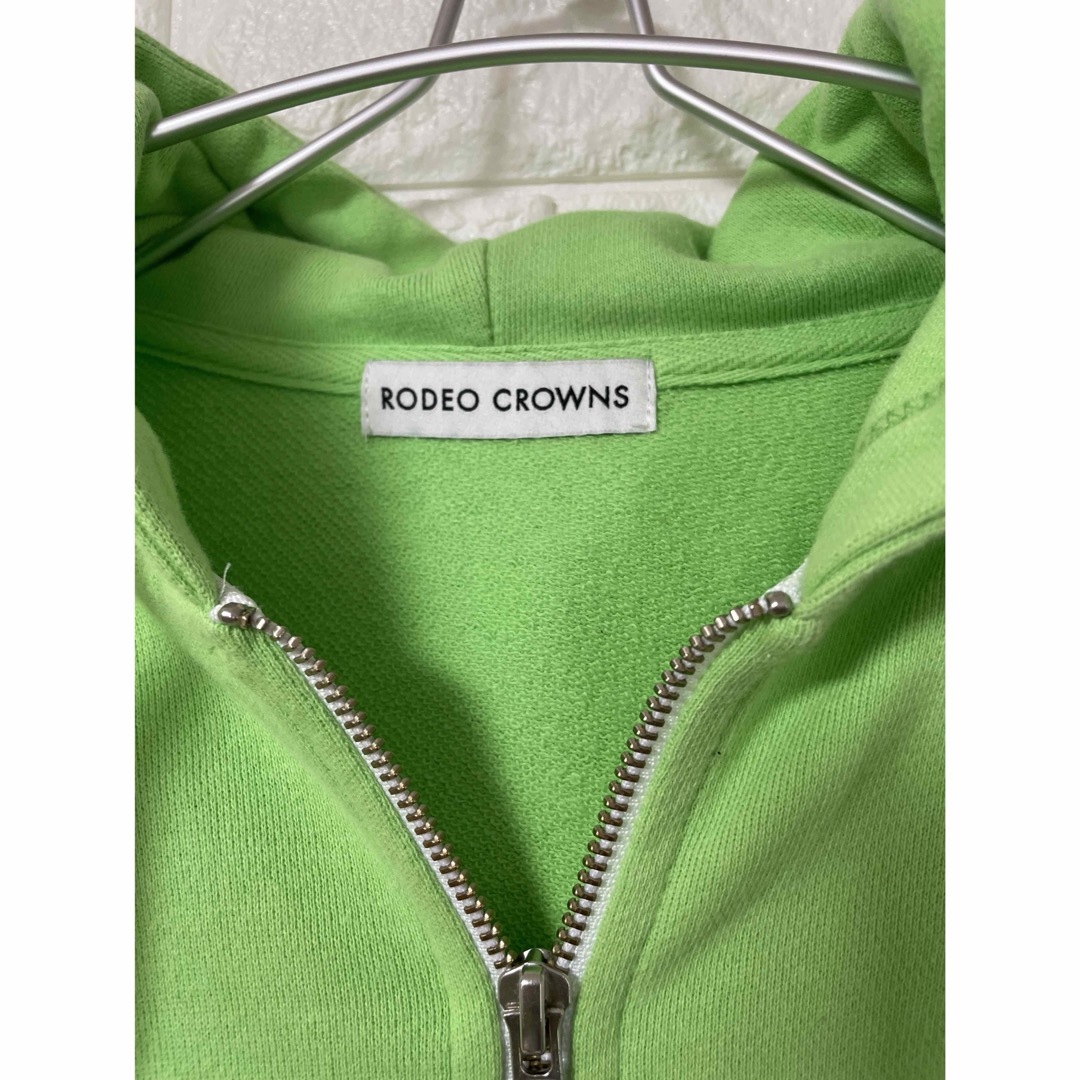 RODEO CROWNS(ロデオクラウンズ)のRODEO CROWNS パーカー Mサイズ グリーン レディースのトップス(パーカー)の商品写真