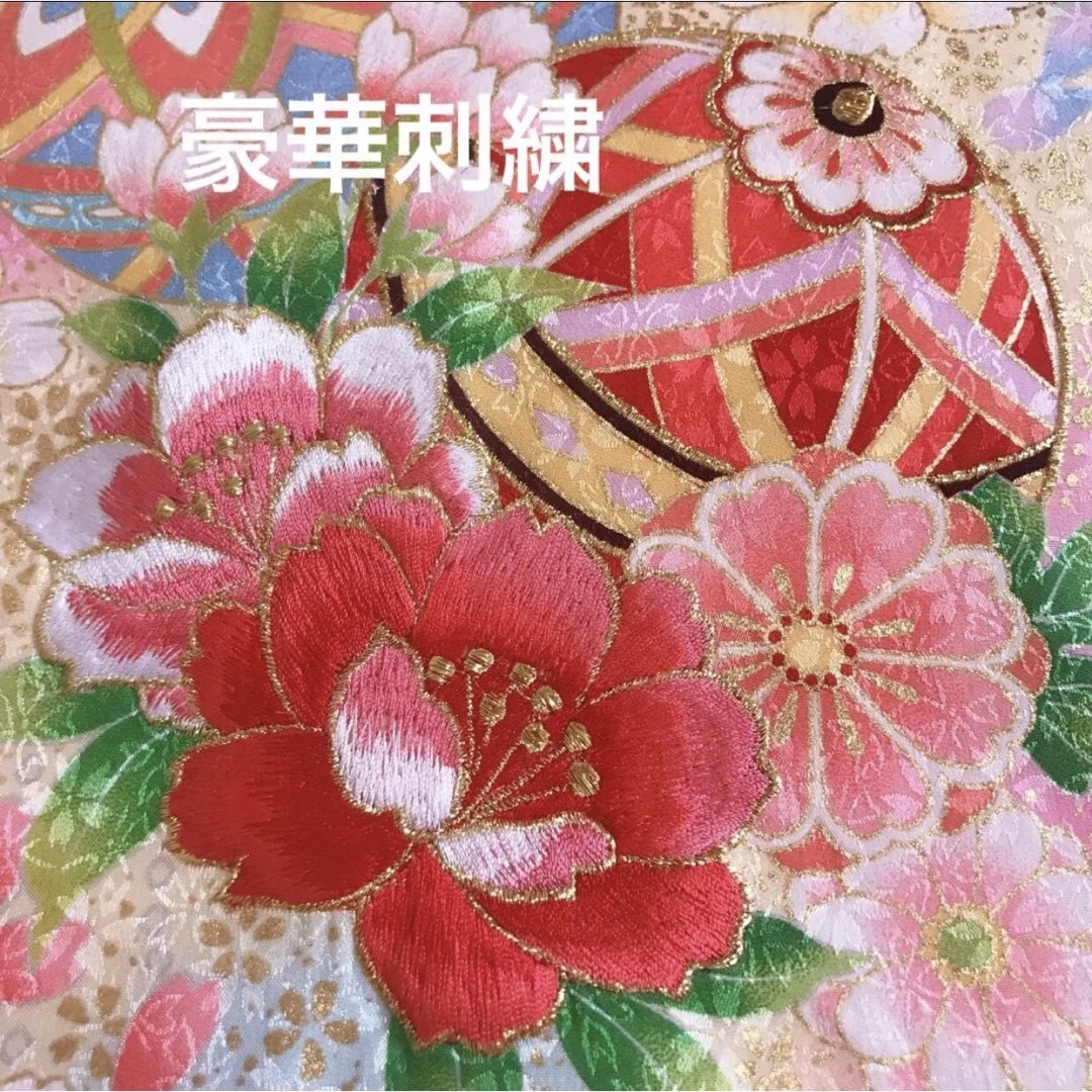 豪華刺繍❗️お宮参り着物女の子/産着 御祝着  /襦袢付