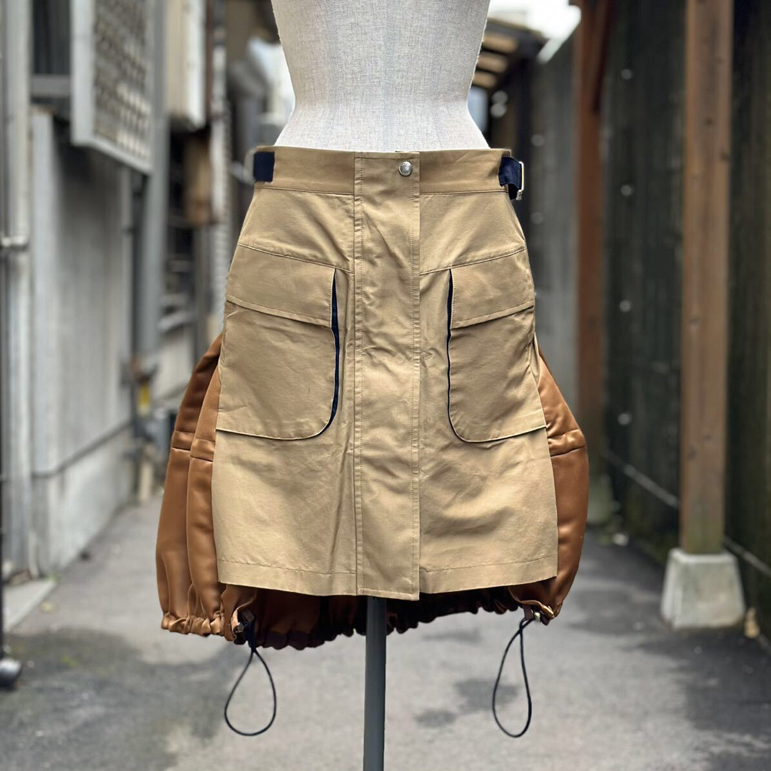 22ss Sacai ドッキング ミックス デザイン スカート サイズ 2