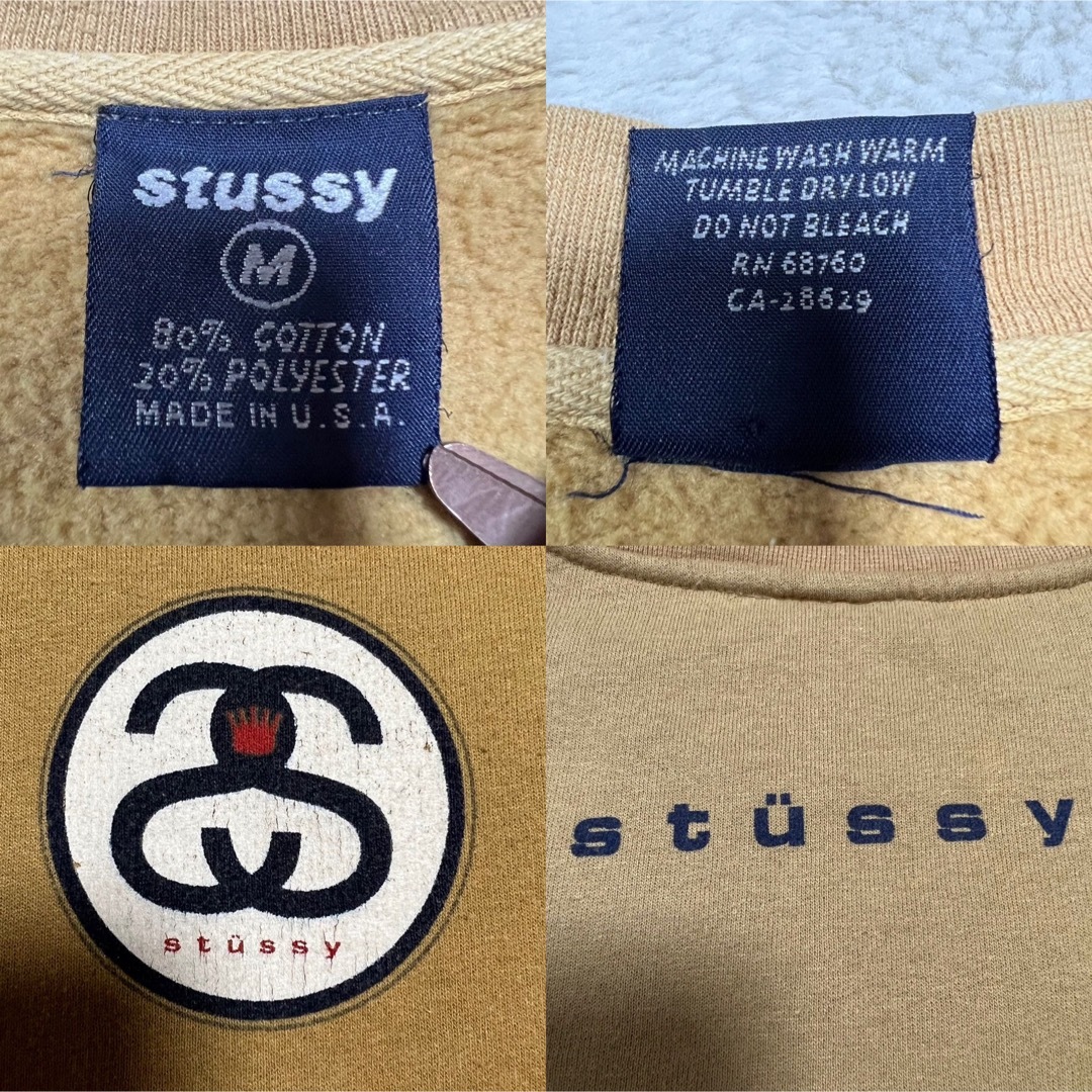 STUSSY(ステューシー)の90s USA製 紺タグ STUSSY スウェット シャネルロゴ　メンズ L相当 メンズのトップス(スウェット)の商品写真