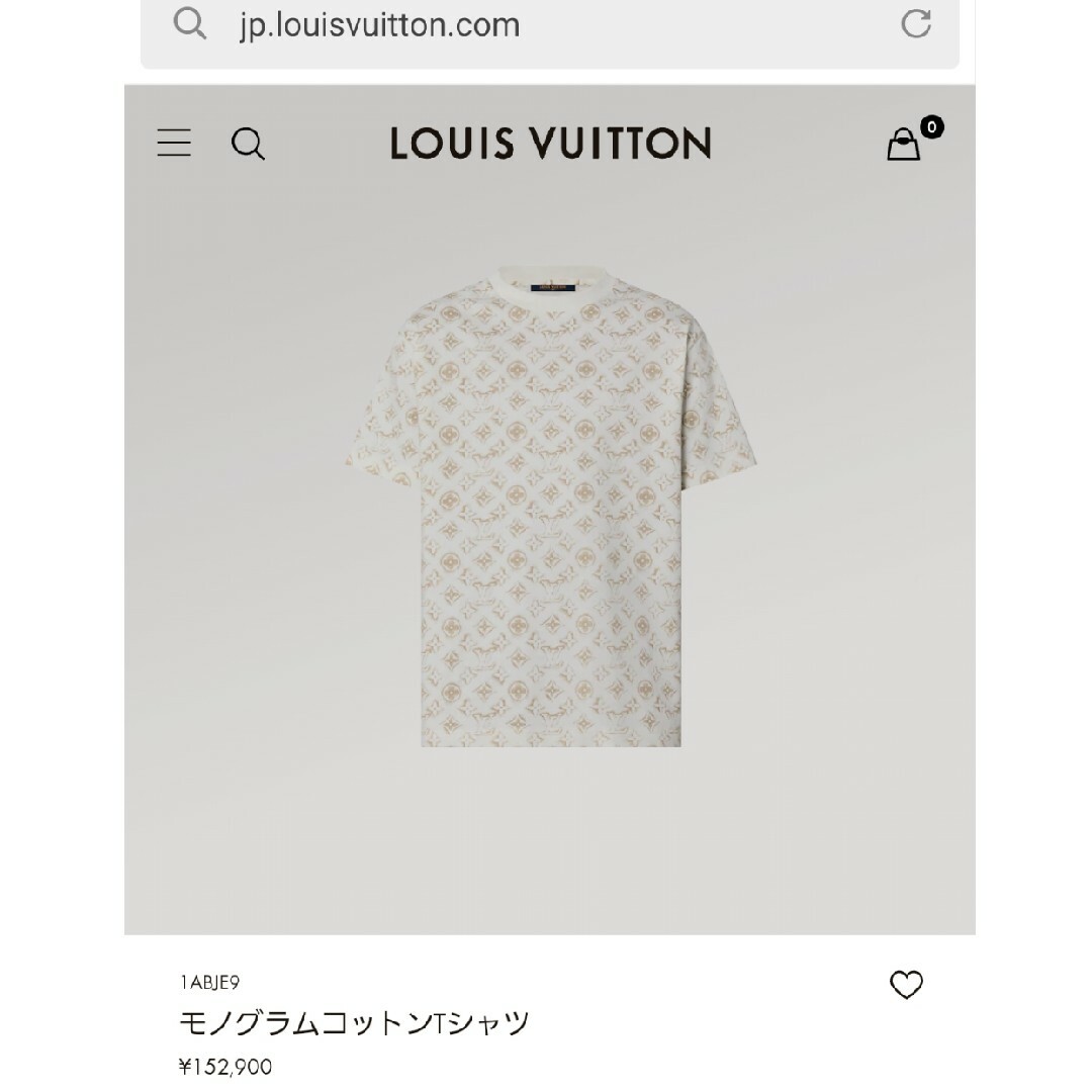 LOUIS VUITTON(ルイヴィトン)のルイヴィトン　23AW　Tシャツ　半袖　モノグラム柄　総柄　ベージュ メンズのトップス(Tシャツ/カットソー(半袖/袖なし))の商品写真