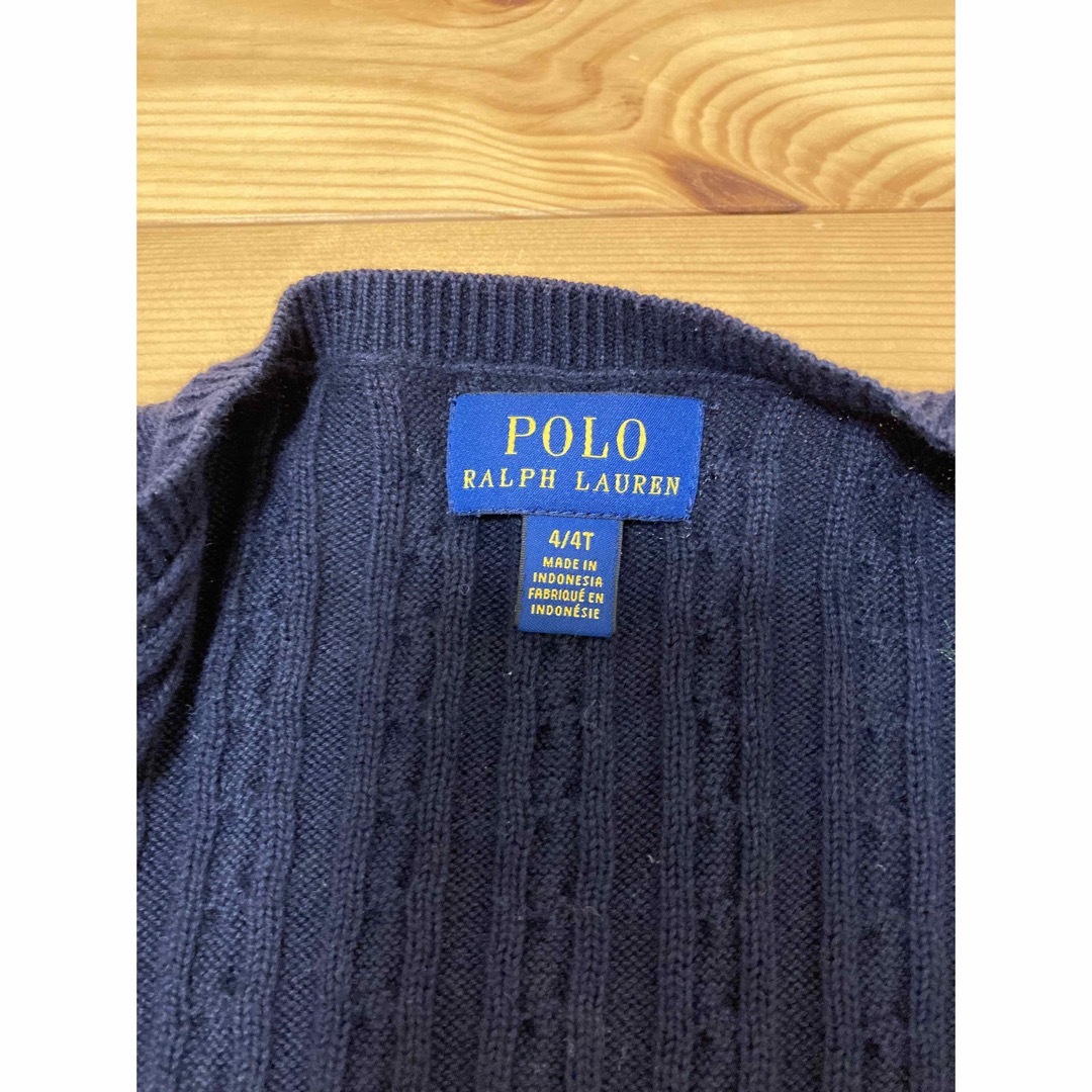 POLO RALPH LAUREN(ポロラルフローレン)のポロラルフローレン　キッズ　4T カーディガン キッズ/ベビー/マタニティのキッズ服女の子用(90cm~)(カーディガン)の商品写真