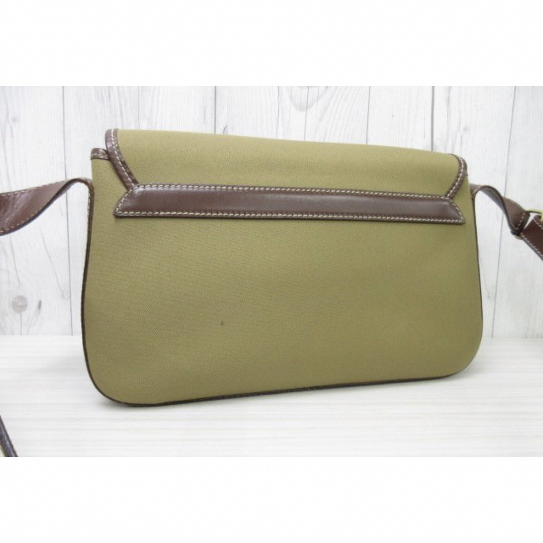HUNTING WORLD 美品 ショルダーバッグ カーキ系x茶 バッグ HUNTING WORLD 美品 ショルダーバッグ カーキ系x茶 バッグ