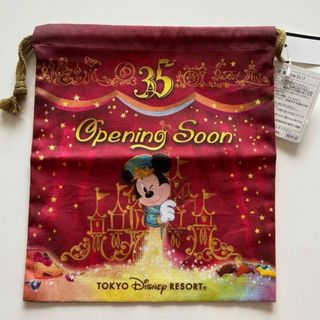 ディズニー(Disney)のディズニー 35周年 opening soon 巾着 ミッキー(キャラクターグッズ)