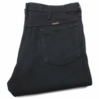 ラングラー(Wrangler)の00s メキシコ製 Wranglerラングラー 82BK ランチャードレスジーンズ ポリエステルパンツ ブラック w34★108 スタプレ オールド フレア(スラックス)