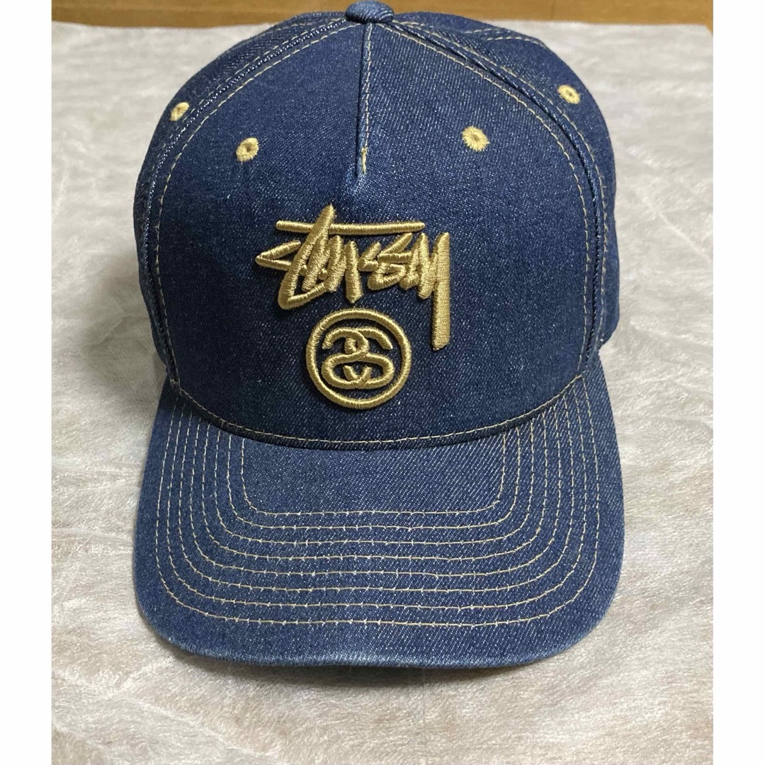 宜しくお願いします激レア レア stussy デニム キャップ ロゴ ウール