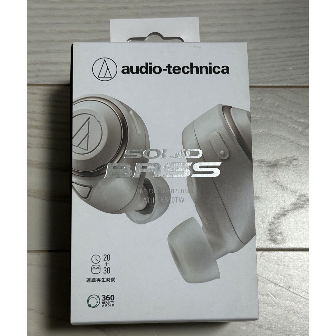 audio-technica(オーディオテクニカ)の中古 箱付 オーディオテクニカ ATH-CKS50TW ワイヤレス  スマホ/家電/カメラのオーディオ機器(ヘッドフォン/イヤフォン)の商品写真
