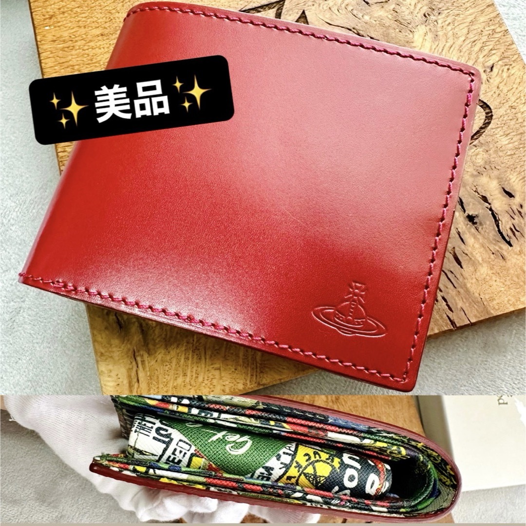 美品VivienneWestwood オーブ/本革折財布ファッション小物