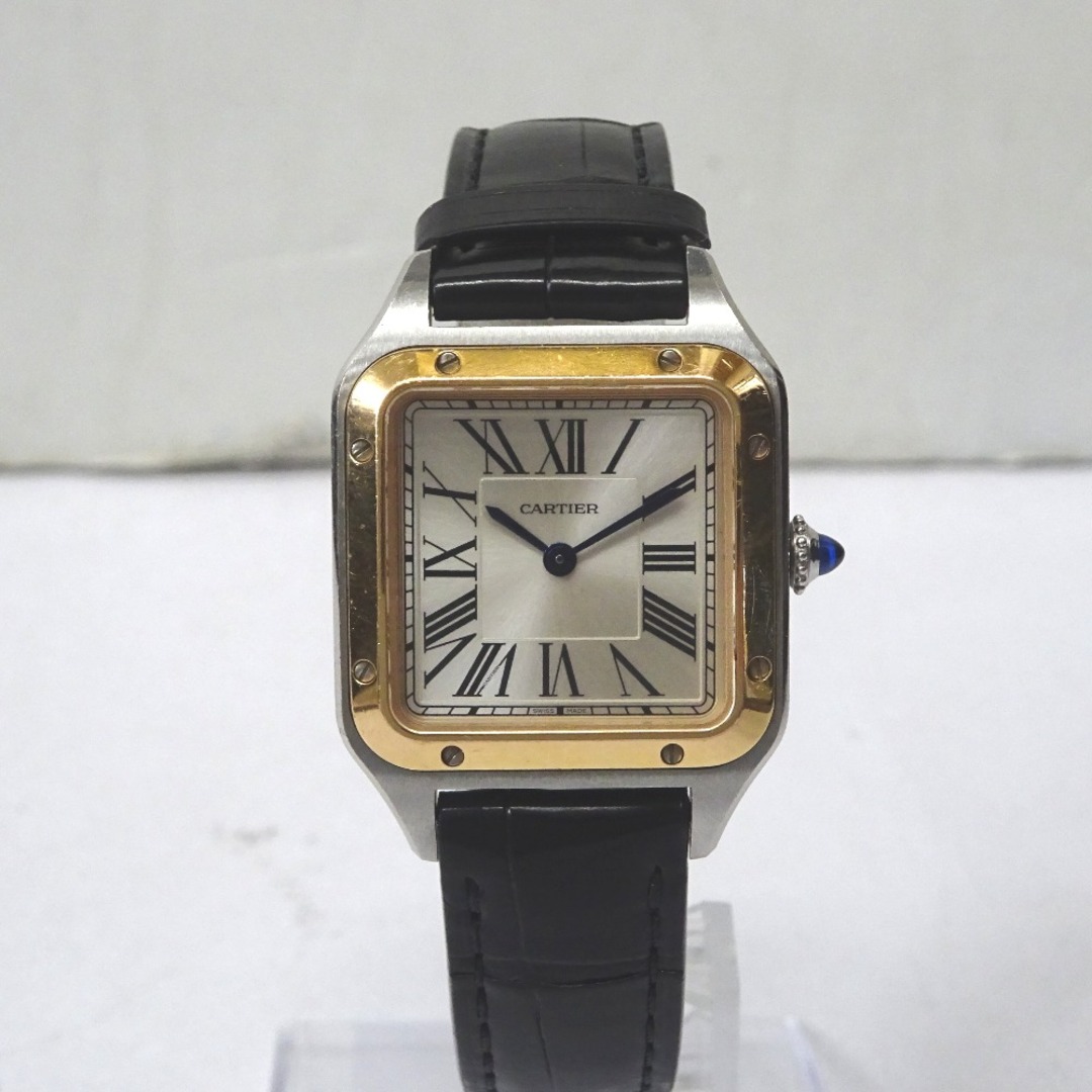 クオーツ文字盤カラーカルティエ 腕時計
 クォーツ K18 アリゲーターストラップ サントス デュモン SM W2SA0012 シルバー系 Ft597161