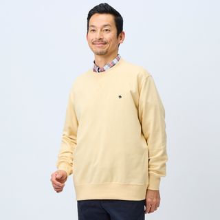 ポロ(POLO（RALPH LAUREN）)のPOLOBCS 裏毛クルートレーナー メンズ　イエローXL(トレーナー/スウェット)