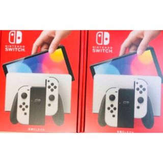 ニンテンドースイッチ(Nintendo Switch)の2台即日発送新品未開封★NintendoSwitch有機EL ホワイト店舗印なし(家庭用ゲーム機本体)