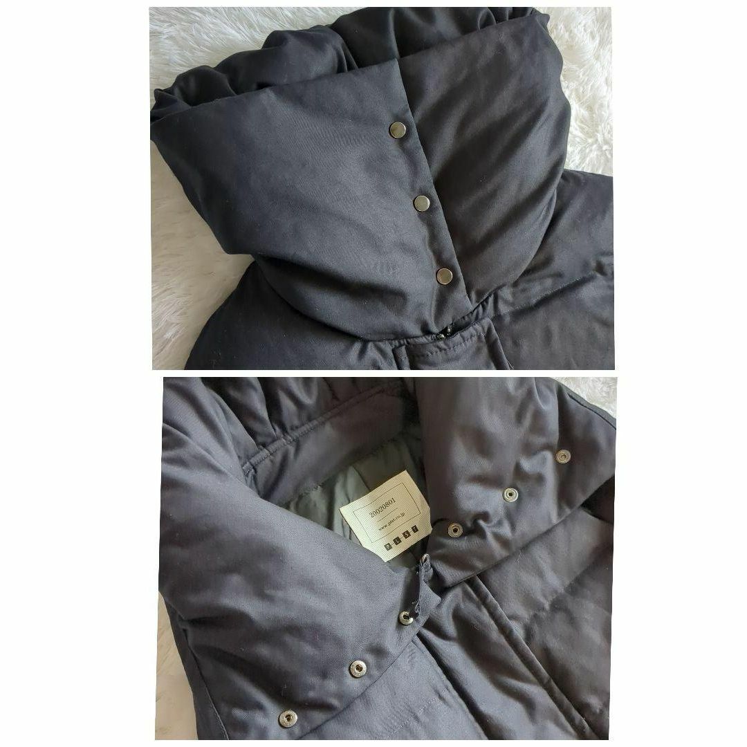 PLST(プラステ)のプラステ ダウンコート ビックカラー ボリュームカラー ロング 紺 4 XL レディースのジャケット/アウター(ダウンコート)の商品写真