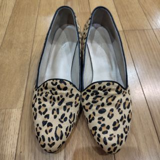 shoepremo ローヒールパンプス　レオパード柄　23cm(ハイヒール/パンプス)