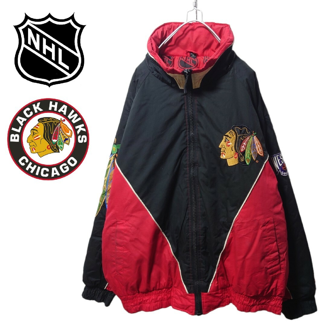 【NHL】Chicago Blackhawks 中綿入りブルゾン A-1611PROLAYER○カラー