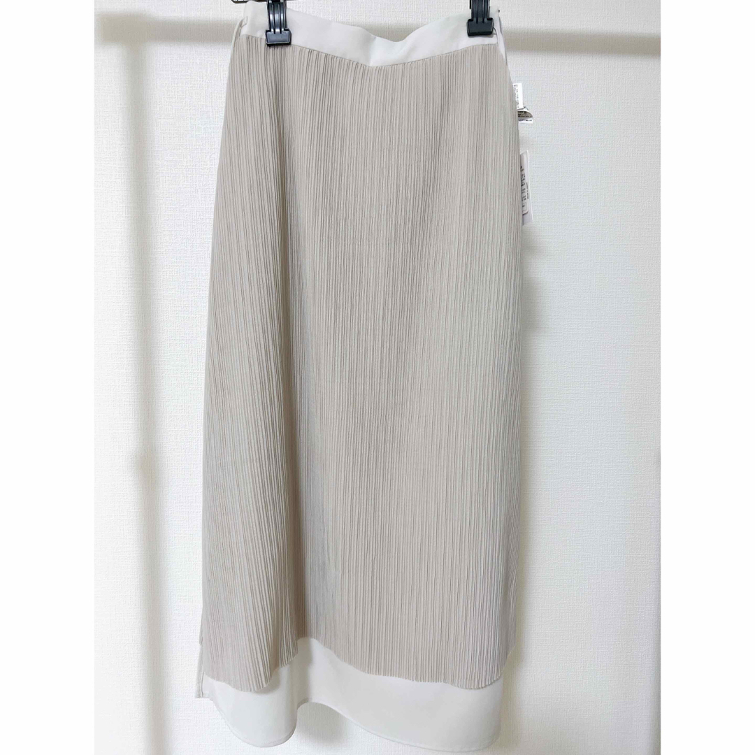 UN-SOPHIE プリーツレイヤードドッキングスカート レディースのスカート(ロングスカート)の商品写真