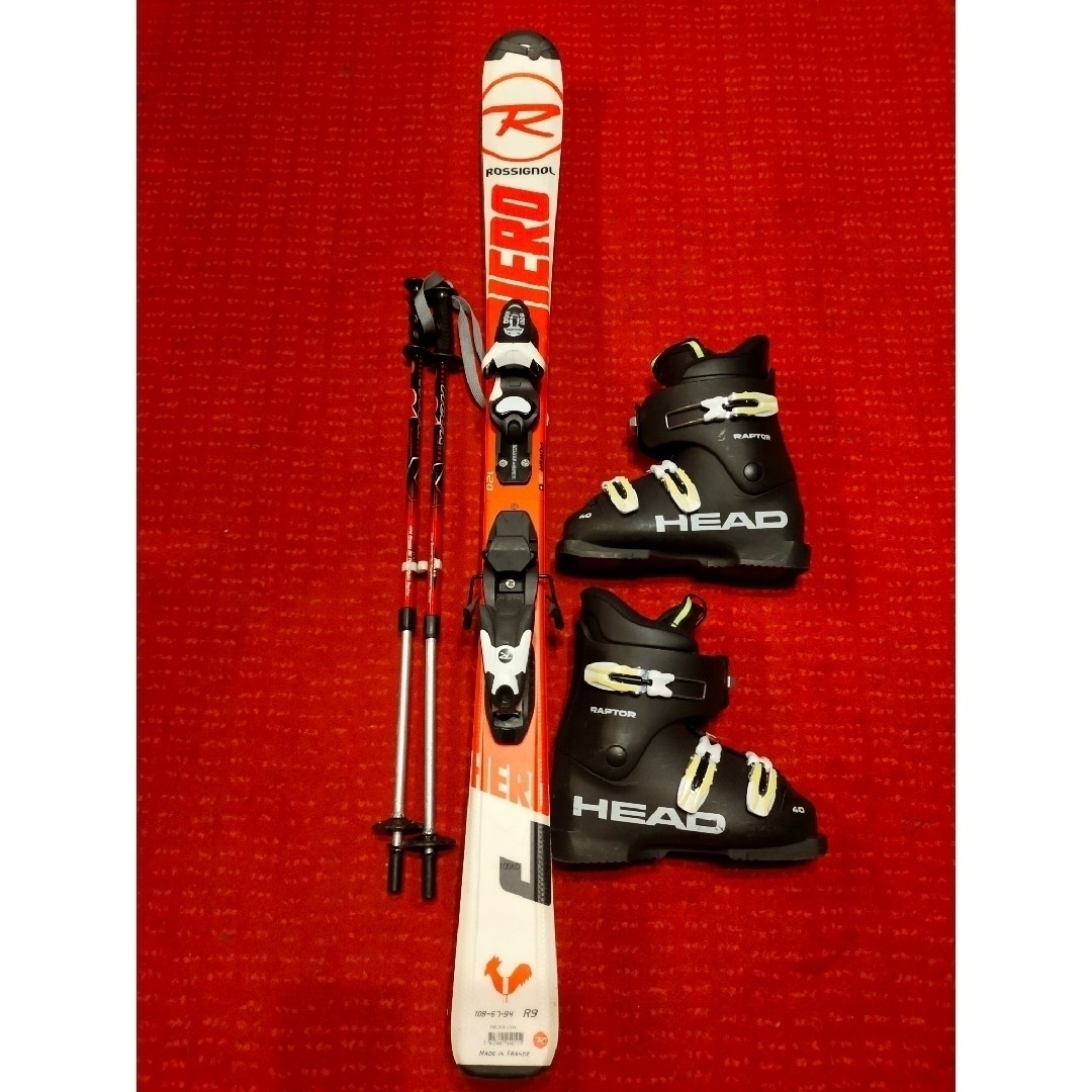 ROSSIGNOL(ロシニョール)のスキー セット ジュニア 4点 スポーツ/アウトドアのスキー(板)の商品写真