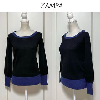 ザンパ(zampa)の【新品タグ付】ZAMPA フチリブC/N長袖ニット(ニット/セーター)