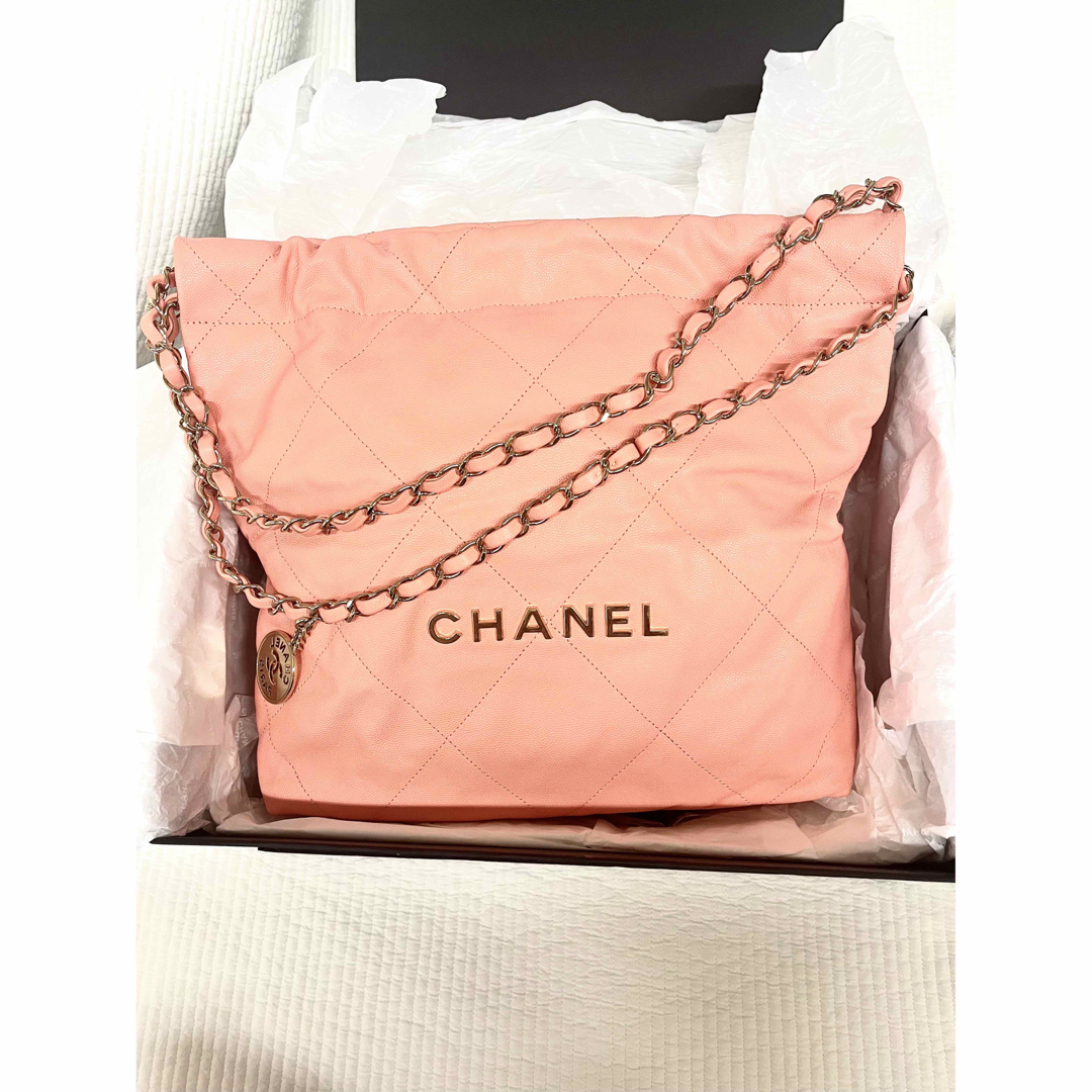 レディースCHANEL22 キャビアスキン チェーン ショルダー シャネル バッグ