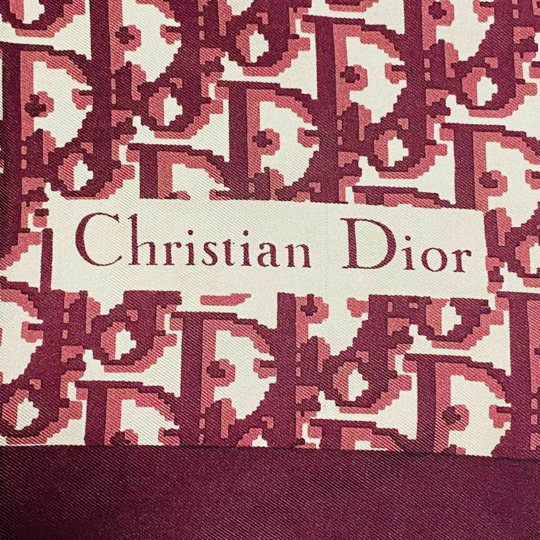 ★Christian Dior★ スカーフ トロッター ボルドー ホワイト