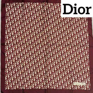 ★Christian Dior★ スカーフ トロッター ボルドー ホワイト