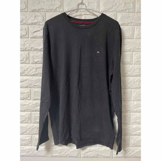 トミーヒルフィガー(TOMMY HILFIGER)のTOMMY HILFIGER トミーヒルフィガー ロンT ブラック Mサイズ(Tシャツ/カットソー(七分/長袖))