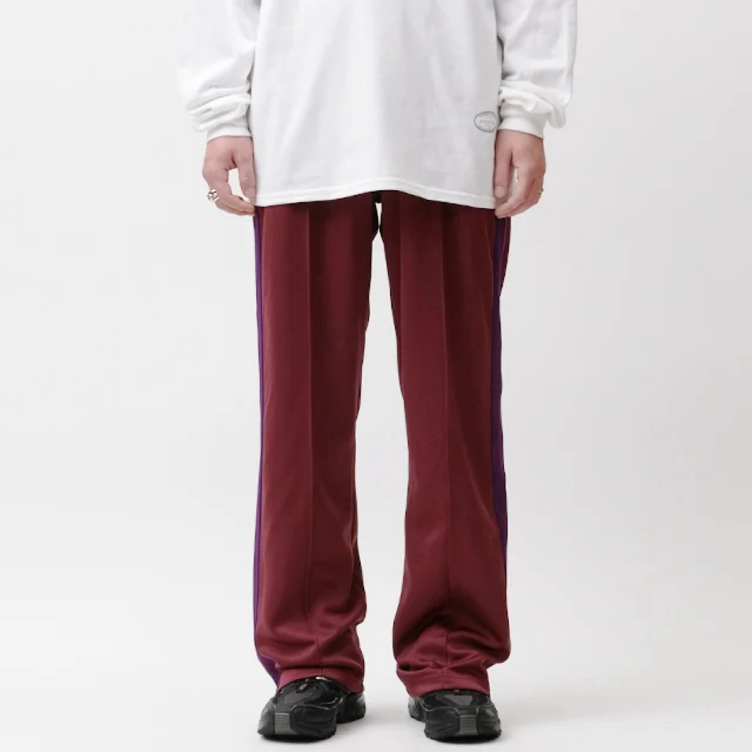 Needles Track Pant -Poly Smooth WINE Mメンズ