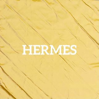 エルメス(Hermes)の★HERMES★ スカーフ カレ 無地 ロゴ シルク イエロー(バンダナ/スカーフ)