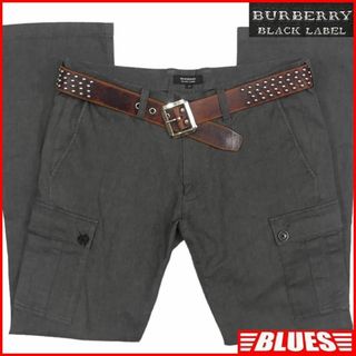 バーバリーブラックレーベル(BURBERRY BLACK LABEL)の廃盤 バーバリーブラックレーベル カーゴパンツ ノバチェック グレー JJ678(ワークパンツ/カーゴパンツ)