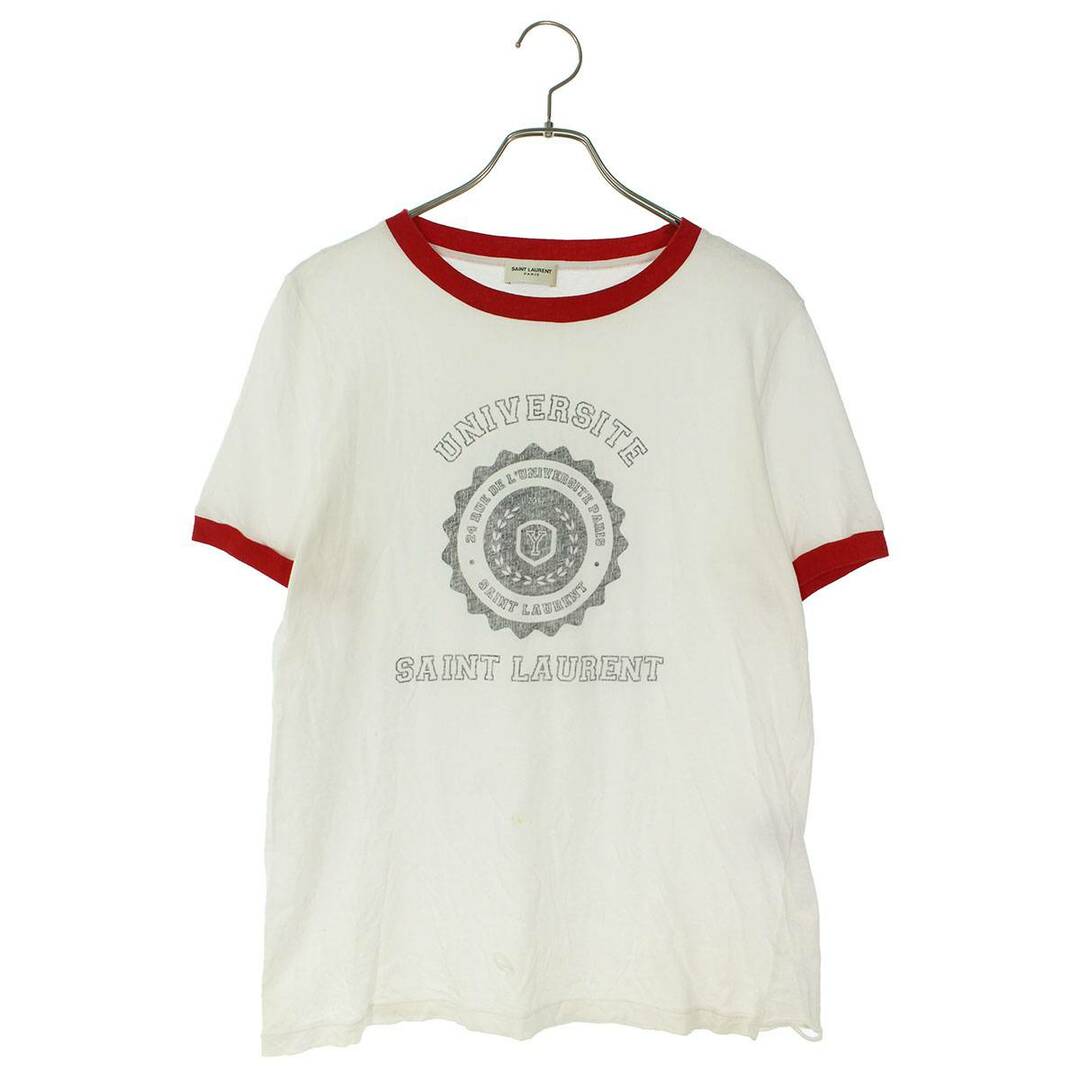 Tシャツ/カットソー(半袖/袖なし)サンローランパリ  464570 YB1EH カレッジロゴTシャツ メンズ XS