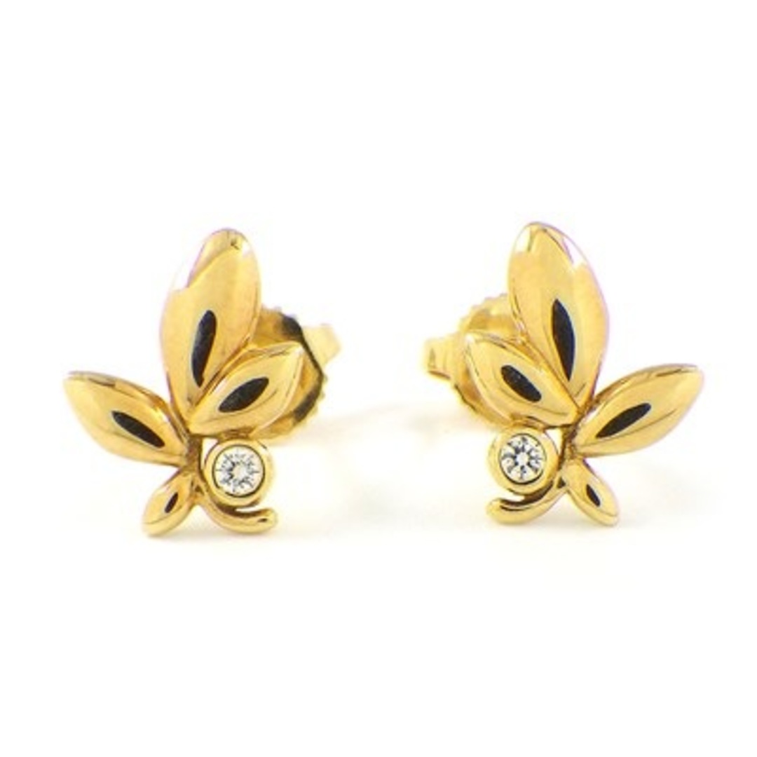Tiffany & Co. - ティファニー Tiffany & Co. ピアス オリーブリーフ ダイヤモンド K18YG 【中古】