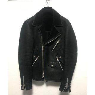 クロムハーツ(Chrome Hearts)のクロムハーツ　ムートン　ライダース　ジャケット(ライダースジャケット)