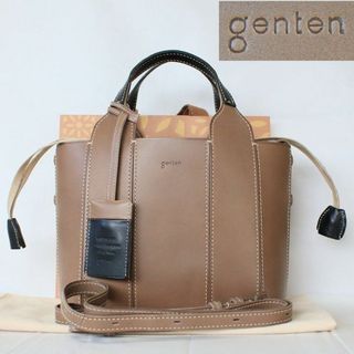 ゲンテン(genten)のgenten ゲンテン＊美品＊パンテ　2wayショルダーバッグ　グレー(ショルダーバッグ)