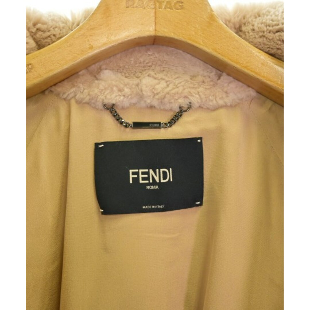 FENDI(フェンディ)のFENDI フェンディ コート 40(M位) ピンクベージュxピンク 【古着】【中古】 レディースのジャケット/アウター(その他)の商品写真