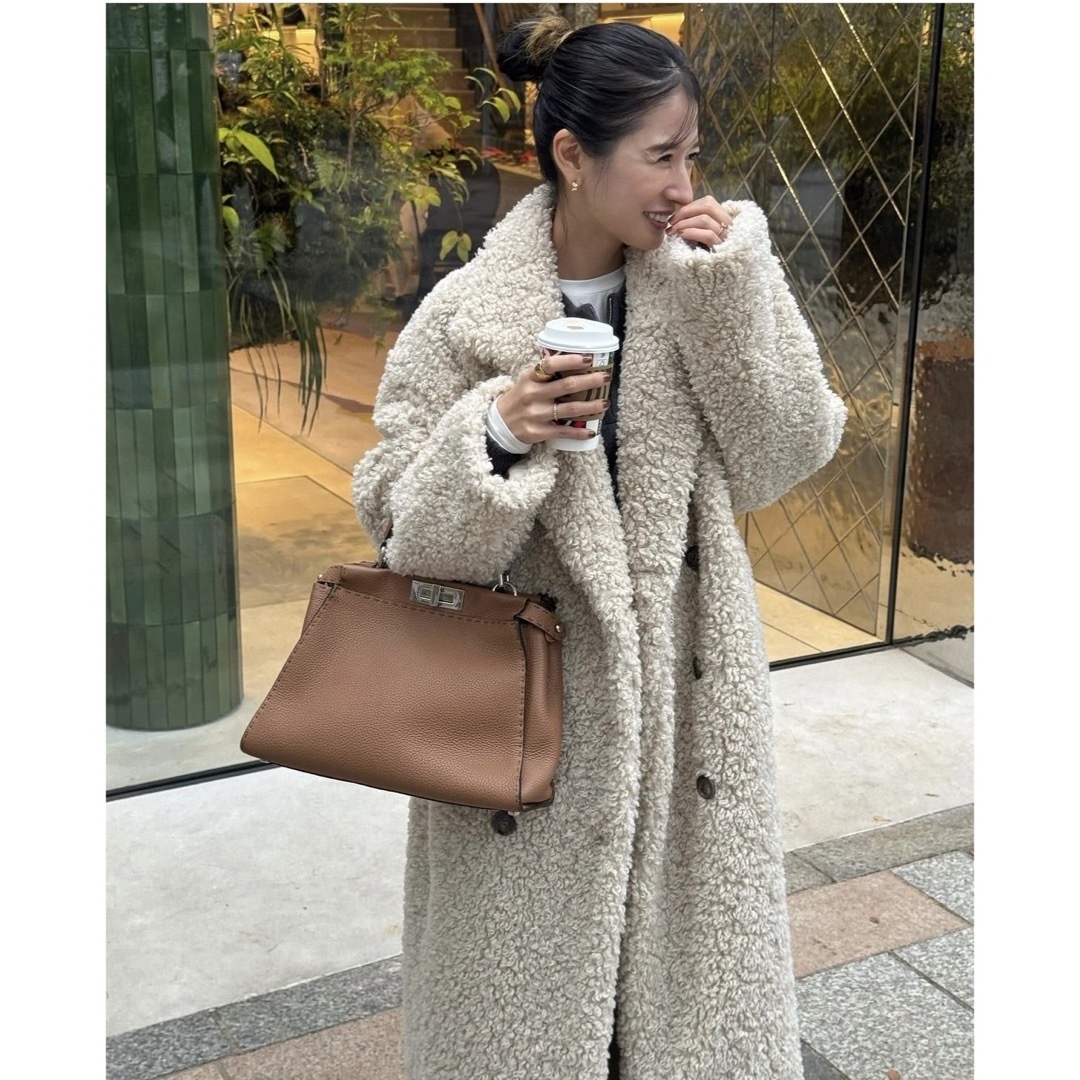 CLANE(クラネ)の新品 CLANE クラネ DOUBLE LONG BOA COAT レディースのジャケット/アウター(ロングコート)の商品写真