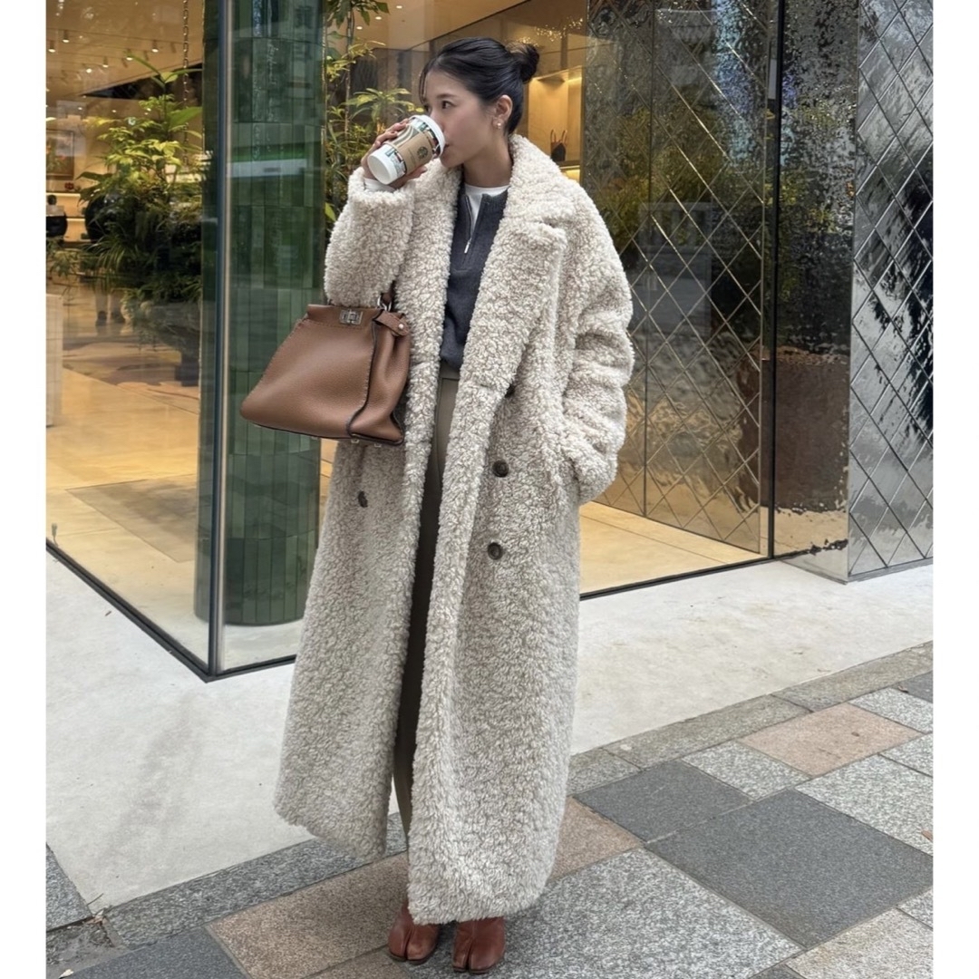 CLANE(クラネ)の新品 CLANE クラネ DOUBLE LONG BOA COAT レディースのジャケット/アウター(ロングコート)の商品写真