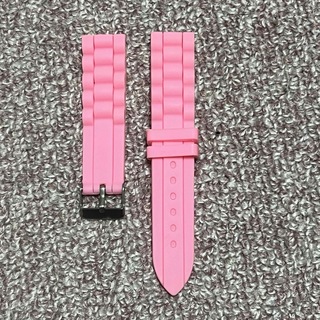 腕時計ベルト　20mm ピンク(ラバーベルト)