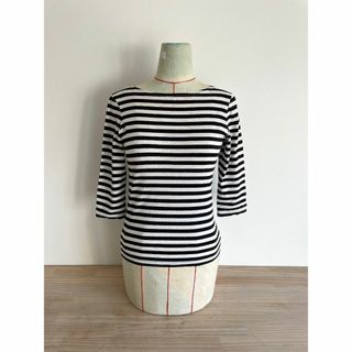 マリメッコ(marimekko)のマリメッコ/トップス/シャツ/ボーダー/カットソー/6-7分袖/XS/コットン(Tシャツ(長袖/七分))