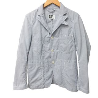 エンジニアードガーメンツ(Engineered Garments)のエンジニアードガーメンツ 美品 ジャケット ワークシャツ ストライプ 青 XS(テーラードジャケット)