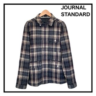 ジャーナルスタンダード(JOURNAL STANDARD)のジャーナルスタンダード　ウールジャケット　アウター　チェック柄　ジップアップ　L(その他)