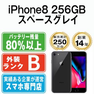 アップル(Apple)の【中古】 iPhone8 64GB スペースグレイ SIMフリー 本体 スマホ iPhone 8 アイフォン アップル apple  【送料無料】 ip8mtm739(スマートフォン本体)