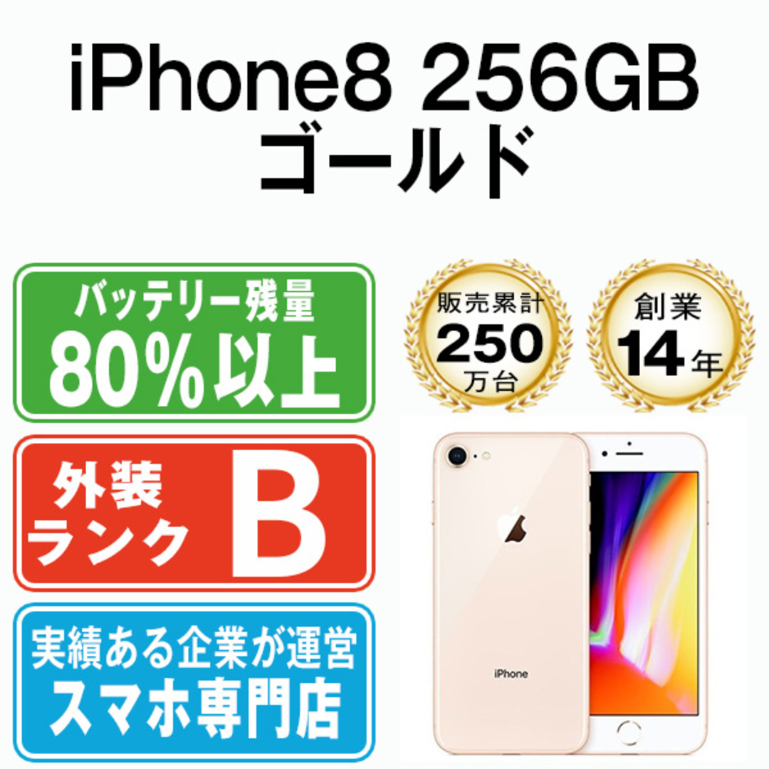 極上イタリア製 iPhone8 64GB ゴールド SIMフリー 本体 スマホ iPhone